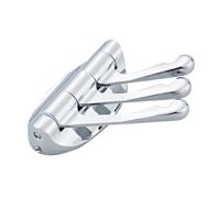 VALICLUD Crochet Pivotant Mural Triple en Alliage de Zinc Pliable Argenté