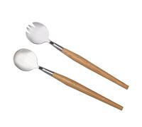 VALICLUD Cuillère à Salade Acier Inoxydable à Manche Ergonomique Couvert Multifonction pour Quotidien et Restauration