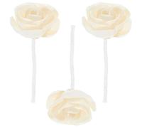 VALICLUD Diffuseur D'arômes sans 3 Pièces de Fleur de Camélia avec Corde en Coton, Décoratif et Remplaçable, de Riz Beige, pour Maison et Voiture