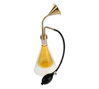 VALICLUD Diffuseur d'Huiles Essentielles en Verre à Double Paroi Pompe Longue en Laiton - Flacon Testeur d'Arômes Portable pour Aromathérapie Spa et Diffusion de Parfums - Mini Diffuseur