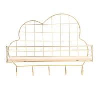 VALICLUD Étagère Murale Décoratif Nuage, Rangement Suspendu en Métal Doré | Décoration Murale pour Chambre et Chambre D’garçon Fille, Support pour Bijoux et Ornements, Usage Quotidien
