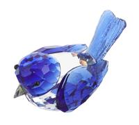 VALICLUD Figurine D'oiseau au Design Cartoon en Cristal Bleu Reflets Arc-en-Ciel, Décoration Mignonne Presse-papiers Animalier et Détails Réalistes pour Bureau