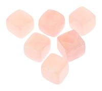 VALICLUD Glaçons Réutilisables en Pierre de Quartz Rose Design Esthétique et Pratique 6 Pcs Cubes 1,5-2 Cm, Poids Variable pour Whisky et Boissons Adaptés pour Bars et Hôtels