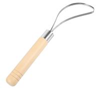 VALICLUD Grattoir à Chair de Noix Acier Inoxydable Manche en Bois Ergonomique, Outil pour Ouvrir et Racler la Chair de Noix Tropicale Cuisine