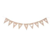 VALICLUD Guirlande de Cœur de Fanions Triangulaires en Toile de Jute 2,8m 9 Pièces pour Décoration Rustique de Réception de Mariage