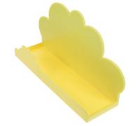 VALICLUD Jaune Étagère Murale Flottante Rangement en Plastique, Nuage | Montage Mural, Coins Arrondis et Surface Lisse, pour Réveil ou Télécommande, Salle de Bain et Entrée