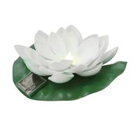 VALICLUD Lampe Solaire de Fleur Flottante en Plastique Blanc