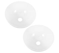VALICLUD Lot de 2 Abat-jour Demi-globe Champignon en Plastique Blanc pour Lampe de Chevet, Distribution Lumineuse Uniforme et Installation Facile, Design Élégant pour Chambres