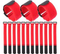 VALICLUD Lot De 20 Sangle De Rangement Câble En Nylon Rouge Réutilisables Organisateur De Rallonge Pour Tuyau Et Câbles De Casque Garage 7.87 X 0.79 Pouces