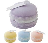 VALICLUD Mini Bougie Parfumée de Macaron, Cire de Soja Naturelle, Lot de 4 Pièces, Arôme Riche et Utilisation Polyvalente pour Décoration et Urgence Couleur Aléatoire