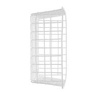 VALICLUD Panier de Rangement en Fil de Fer pour Congélateur Coffre 28 X 21,5 X 12 Cm Blanc - Organisateur de Congélation Multifonction pour Légumes et Fruits, Conteneur Métallique Gain