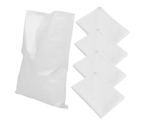 VALICLUD Paquet Tissés Imperméables en PP Blanc, Résistants et Robustes Lot de 5 Paquet de Sable pour Barrière Anti-inondation et Stockage Extérieur