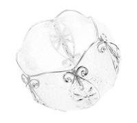 VALICLUD Petit Abat-jour Décoratif en Métal, Cadre E27, Motif Fleur à 8 Pétales, Diamètre D’ouverture 42mm, Argenté, Diffusion Douce Lumière, pour Décoration Intérieure et Chambre