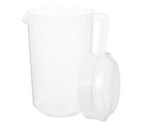 VALICLUD Pichet à Jus en Plastique Transparent 4000 Ml avec Couvercle Blanc, Grosse Cruche D'eau Réutilisable pour Boissons Froides, Infusion Glacée et Jus, Pichet Gradué pour Maison