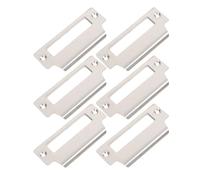VALICLUD Plaque de Renfort de Porte Remplisseur de Gâche en Acier Inoxydable Argenté 6pcs sans Perçage Remplacement Solide pour Serrure de Porte et Cadre D'entrée