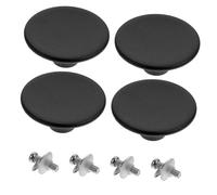 VALICLUD Poignée Couvercle Casserole en Plastique Noir, Résistance la Friction et Surface Lisse, Kit de 4 Pièces Cuisine, Compatible Marmites Vapeur et Woks