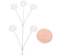VALICLUD Porte-Cartes de Table à 5 Branches avec Pinces, Base Ronde en Fer Robuste et Résistante aux Taches, Support Photo Élégant pour Bureau et Restaurants