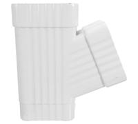 VALICLUD Raccord en Y pour gouttière, extension de gouttière en alliage d'aluminium, 15,70 x 8,50 x 6,50 CM, pour système de drainage des eaux pluviales de maison, blanc
