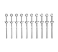 VALICLUD Raccord serti en acier inoxydable argent, kit 10pcs, une pièce, installation simple pour systèmes de garde-corps de terrasse et rampe d'escalier