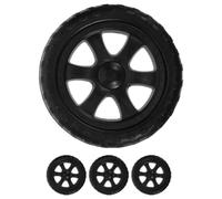 VALICLUD Roues de Rechange Résistance à L'usure en Plastique Noir Lot de 4 et Forte Capacité de Charge pour Chariot de Courses pour Supermarché