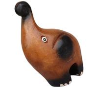VALICLUD Sculpture D'éléphant en Bois, Figurine D'éléphant de Bureau, Petite Statue Soi-même, Décoration à Fond Plat, pour Maison et Fête des Pères