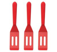 VALICLUD Spatule Silicone Antiadhésive Petite Taille Lot de 3 Rouge, Pelle à Pâtisserie Multifonction pour Cuisson, Ustensile Cuisine en Silicone Adapté Cuisson Œufs, Steak et Biscuits