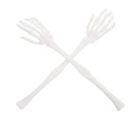 VALICLUD Squelette réaliste d'Halloween - Décoration de main - Bras squelette - Fourchettes à salade - Accessoires de fête effrayants pour maison à thème d'horreur et fête zombie