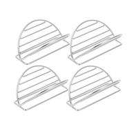 VALICLUD Support à Tacos en Acier Inoxydable 4 Pièces Poignées, Design Gain de Place, Usage Polyvalent Cuisine et Réunions à Domicile