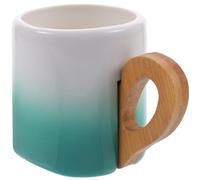 VALICLUD Tasse à Café Céramique avec Poignée Bambou Mug Décoratif Polyvalent pour Maison Bureau Café et Restaurant Design Élégant et Créatif pour Thé Lait et Boissons Chaudes