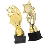 VALICLUD Trophée Résistant Or et Décoratif Lot de 2 Pièces en Plastique D'étoile à 5 Branches de Compétition pour Garçon et Filles Lors D'événements Scolaires