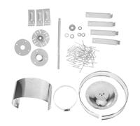 VALICLUD Turbine de Ventilation de Toit Inox à Assembler, Modèle 110 | Évacuation sans Électricité, Acier Inoxydable 15,30x15,30x0,50cm, Argenté, pour Grands Bâtiments