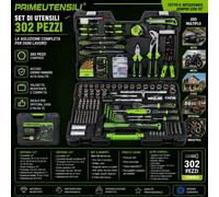 Valigetta Porte-outils 302 Pièces Avec Buses Hexagonales Satinées Jbm