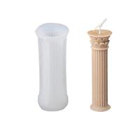 Valink Moule 3D en silicone pour bougies faites à la main en forme de colonnes romaines, outils de bricolage pour mousse, dessert, gelée, bougie, savon