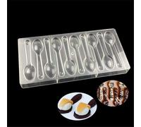 VALINK Moule à chocolat en polycarbonate à 10 trous en forme de cuillère - Moule à bonbons - Moule à gelée - Moule en plastique - Outils de décoration de gâteaux