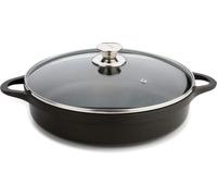 Valira 4134/25 Cocotte Basse Premium de 20 cm fabriqué en Espagne, en Fonte d'aluminium avec Anti-adhérent écologique renforcé, apte pour l'induction, Noir, Ø20 cm