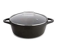 Valira 4141/25 Cocotte Haute Premium de 24 cm fabriqué en Espagne, en Fonte d'aluminium avec Anti-adhérent écologique renforcé, apte pour l'induction, coulé, Noir, Ø24 cm