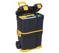 Allit Valise à outils McPlus Mobile P24 – Combinaison de mallettes en 2 parties – Noir/Jaune