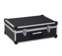 Valise à outils - vidaXL - Aluminium - Noir - 46x33x16 cm - 6 compartiments