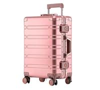 Valise à roulettes à roulettes en aluminium et magnésium à coque rigide, grande capacité