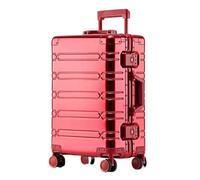 Valise à roulettes à roulettes en aluminium et magnésium à coque rigide, grande capacité