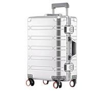 Valise à roulettes à roulettes en aluminium et magnésium à coque rigide, grande capacité