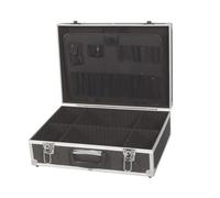 Perel Tools Mallette à outils cadre en aluminium 455×330×152 mm 22,8 L Noir