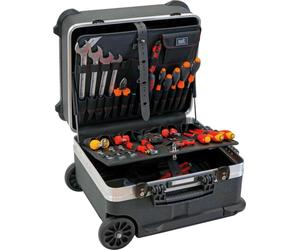 Valise coque Promat à roulettes 470x390x300mm capacité de charge 40kg empilable