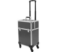 Valise de rangement, conception multifonctionnelle, mobilité facile, noir