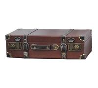 Valise élégante en cuir synthétique européen - Coffre de voyage spacieux pour collectionneurs et amateurs - Utilisation quotidienne décontractée, Marron Lot de 3, Taille unique