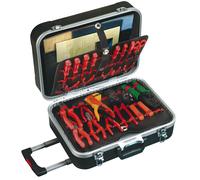 VALISE MALLETTE PORTE OUTILS EN ABS AVEC CHARIOT (OUTILS NON INCLUS) FERVI 0683