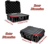 Valise pour outillage - Valise de transport rigide - 340 x 270 x 100 mm - Etanche - Résistant aux chocs - Etanchéité - Vert