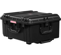 Valise rigide résistante aux intempéries de 3,5 pi³ avec roulettes et poignée rétractable, couleur noire