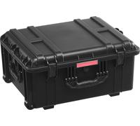 Valise rigide résistante aux intempéries SucceBuy, 3,5 pieds cubes, noire, étanche, avec roulettes, poignée télescopique, trous pour cadenas, clips et doublure en mousse