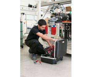 VALISE TROLLEY INTEGRE ABS NOIR 128 PCS MOB - 9538128001